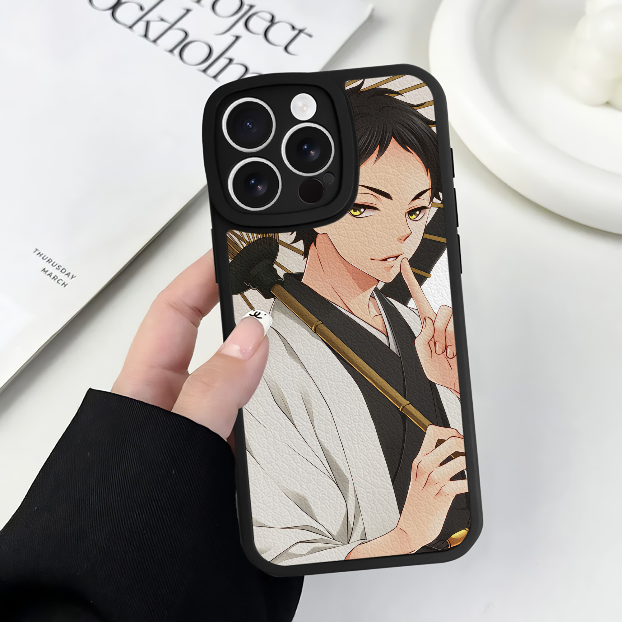 （画像用） ハイキュー!! Haikyu!! 【iPhone 16シリーズ対応】シリコンスマホケース（レザー調） 材質：シリコン